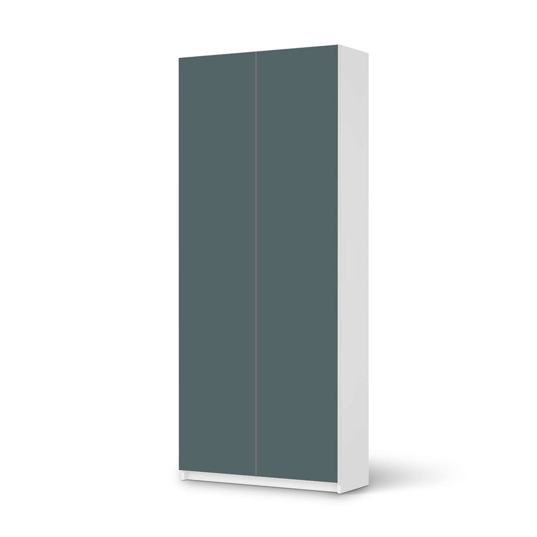 Möbelfolie IKEA Blaugrau Light - IKEA Pax Schrank 236 cm Höhe - 2 Türen - weiss