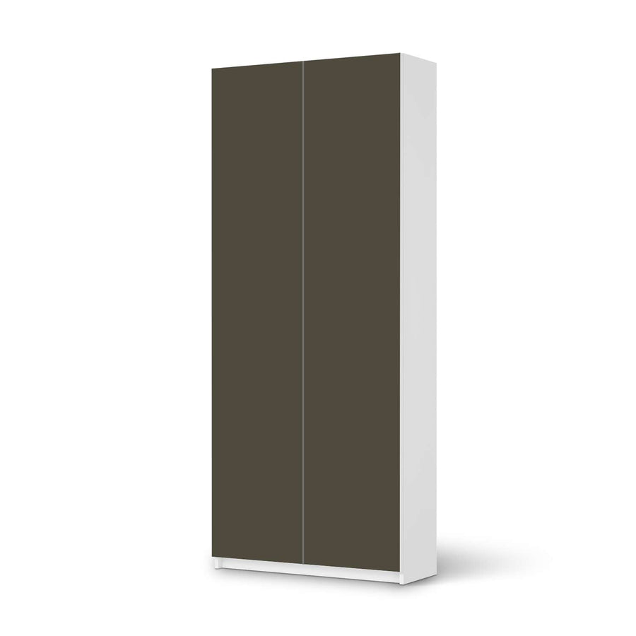 Möbelfolie IKEA Braungrau Dark - IKEA Pax Schrank 236 cm Höhe - 2 Türen - weiss