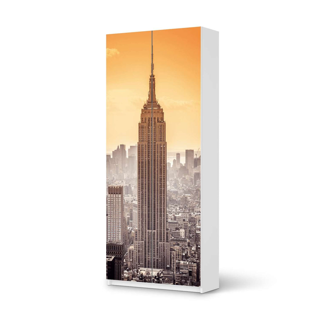 Möbelfolie IKEA Empire State Building - IKEA Pax Schrank 236 cm Höhe - 2 Türen - weiss