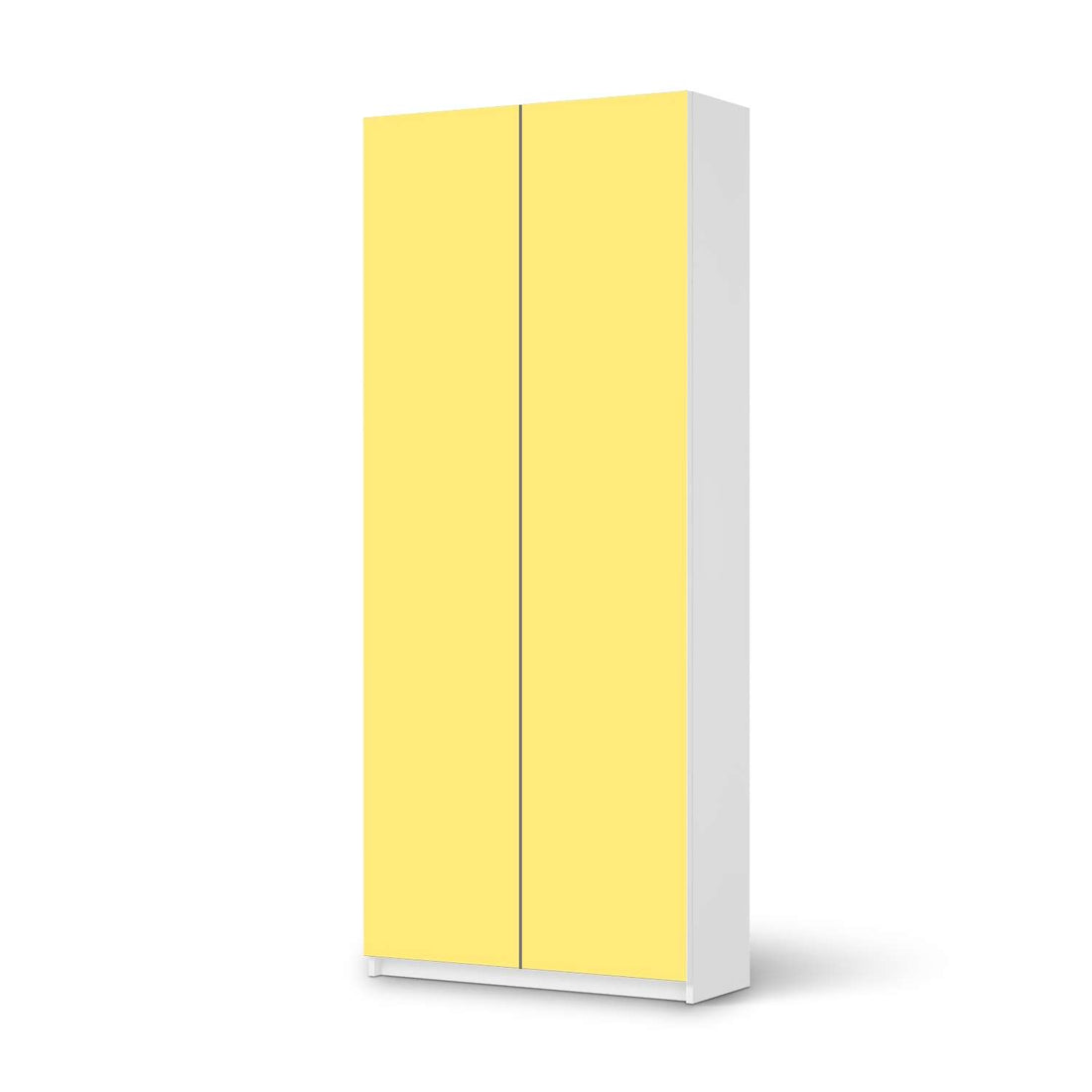Möbelfolie IKEA Gelb Light - IKEA Pax Schrank 236 cm Höhe - 2 Türen - weiss