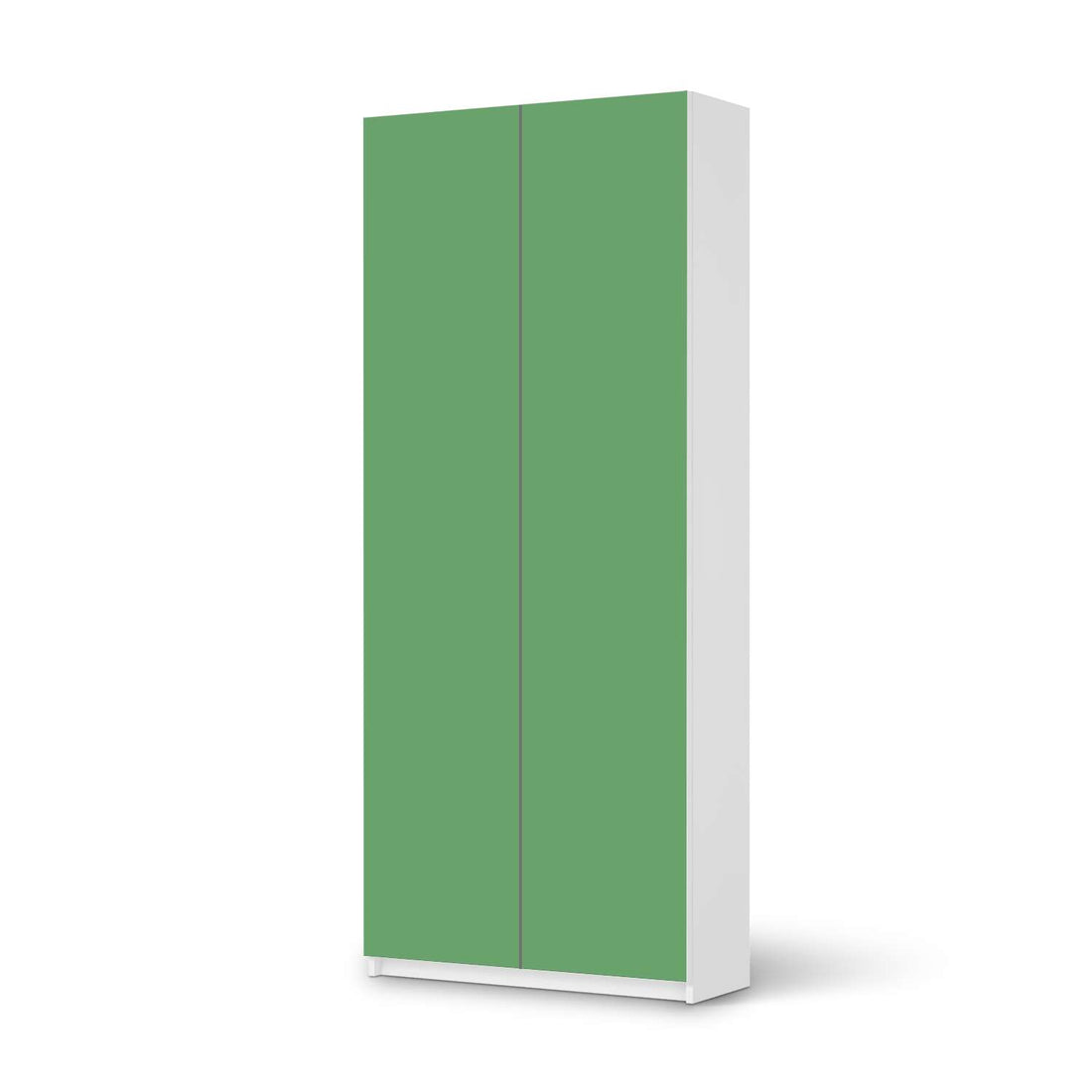 Möbelfolie IKEA Grün Light - IKEA Pax Schrank 236 cm Höhe - 2 Türen - weiss