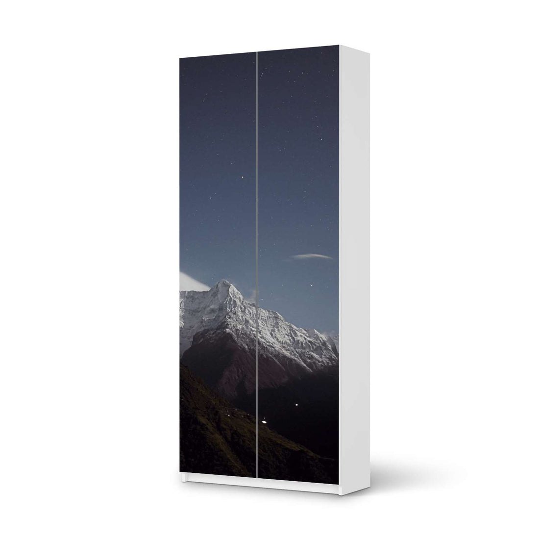 Möbelfolie IKEA Mountain Sky - IKEA Pax Schrank 236 cm Höhe - 2 Türen - weiss