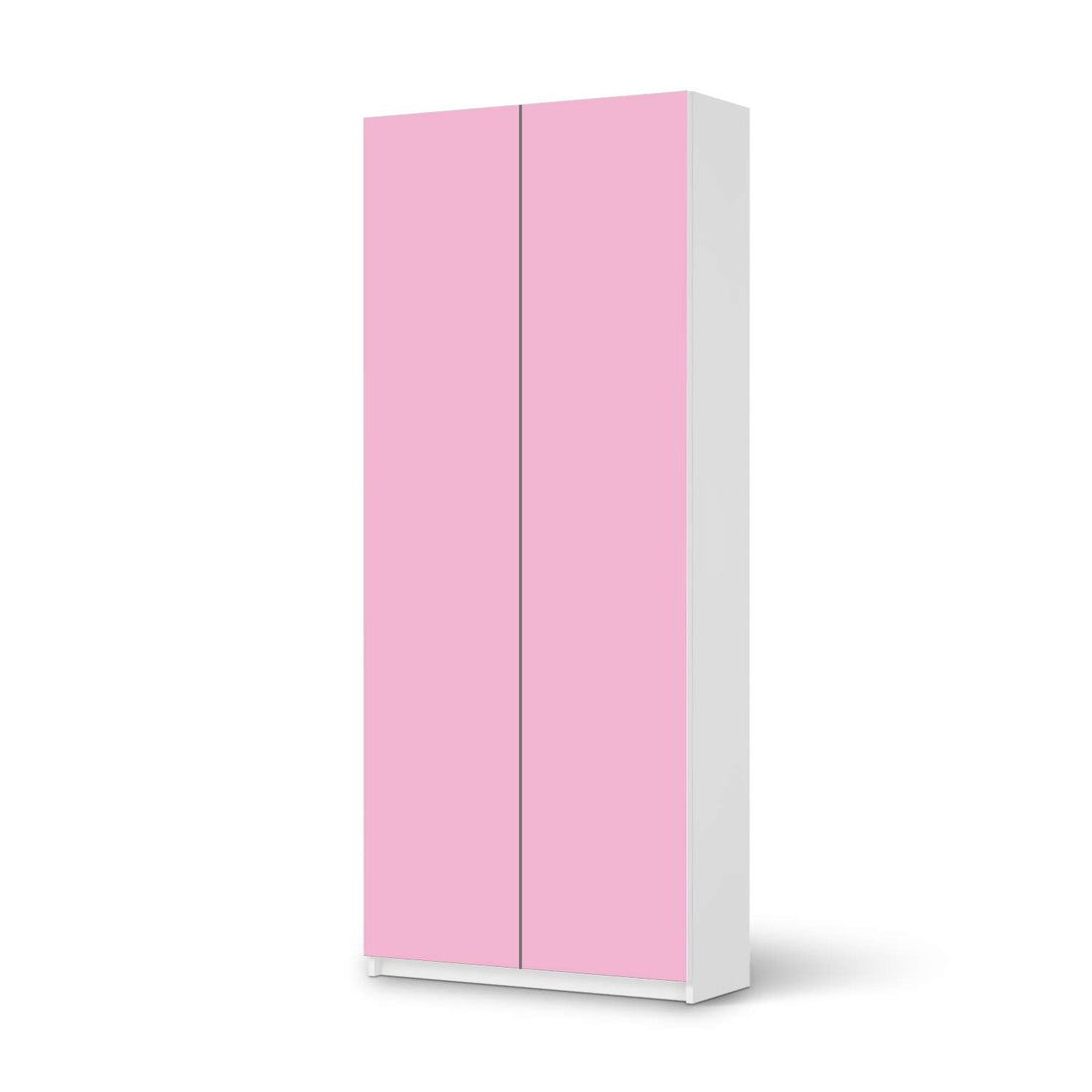 Möbelfolie IKEA Pink Light - IKEA Pax Schrank 236 cm Höhe - 2 Türen - weiss