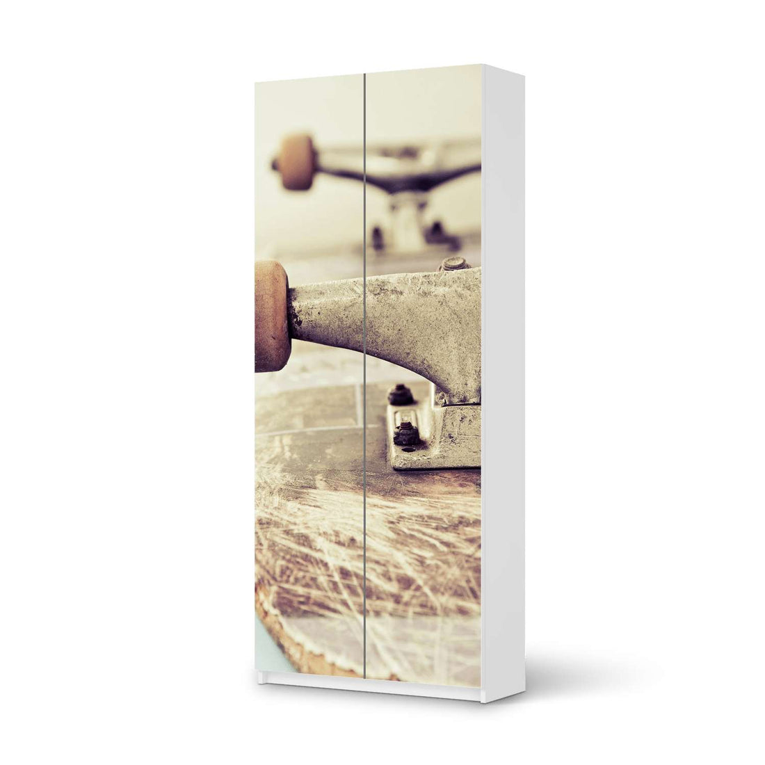 Möbelfolie IKEA Skateboard - IKEA Pax Schrank 236 cm Höhe - 2 Türen - weiss
