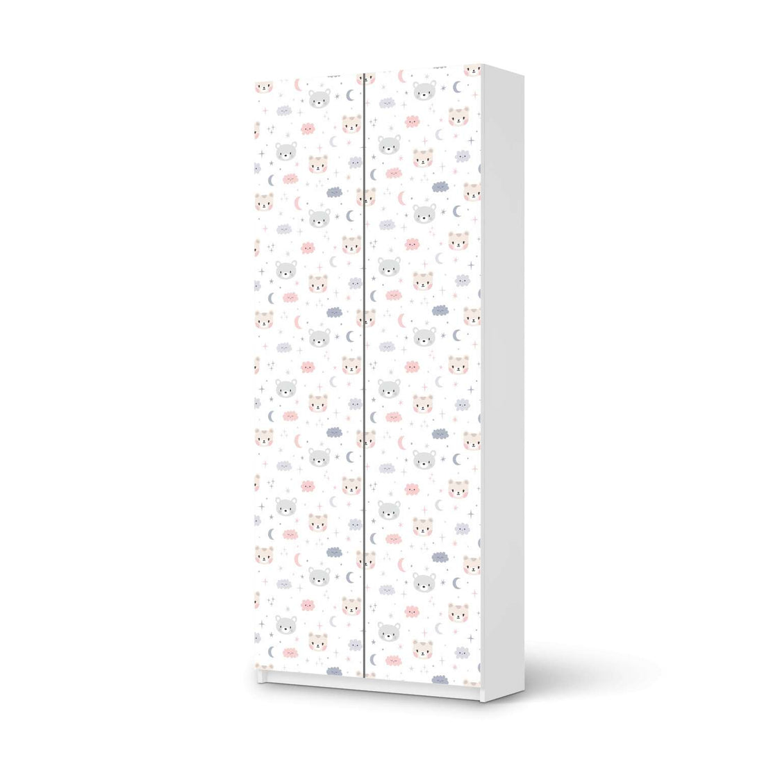 Möbelfolie IKEA Sweet Dreams - IKEA Pax Schrank 236 cm Höhe - 2 Türen - weiss