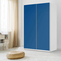 Möbelfolie IKEA Blau Dark - IKEA Pax Schrank 236 cm Höhe - Schiebetür 75 cm - Schlafzimmer