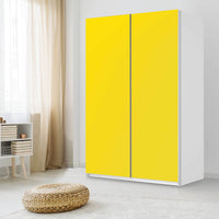 Möbelfolie IKEA Gelb Dark - IKEA Pax Schrank 236 cm Höhe - Schiebetür 75 cm - Schlafzimmer