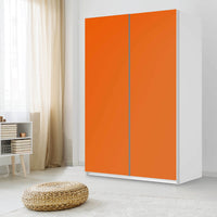 Möbelfolie IKEA Orange Dark - IKEA Pax Schrank 236 cm Höhe - Schiebetür 75 cm - Schlafzimmer