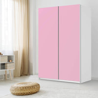 Möbelfolie IKEA Pink Light - IKEA Pax Schrank 236 cm Höhe - Schiebetür 75 cm - Schlafzimmer