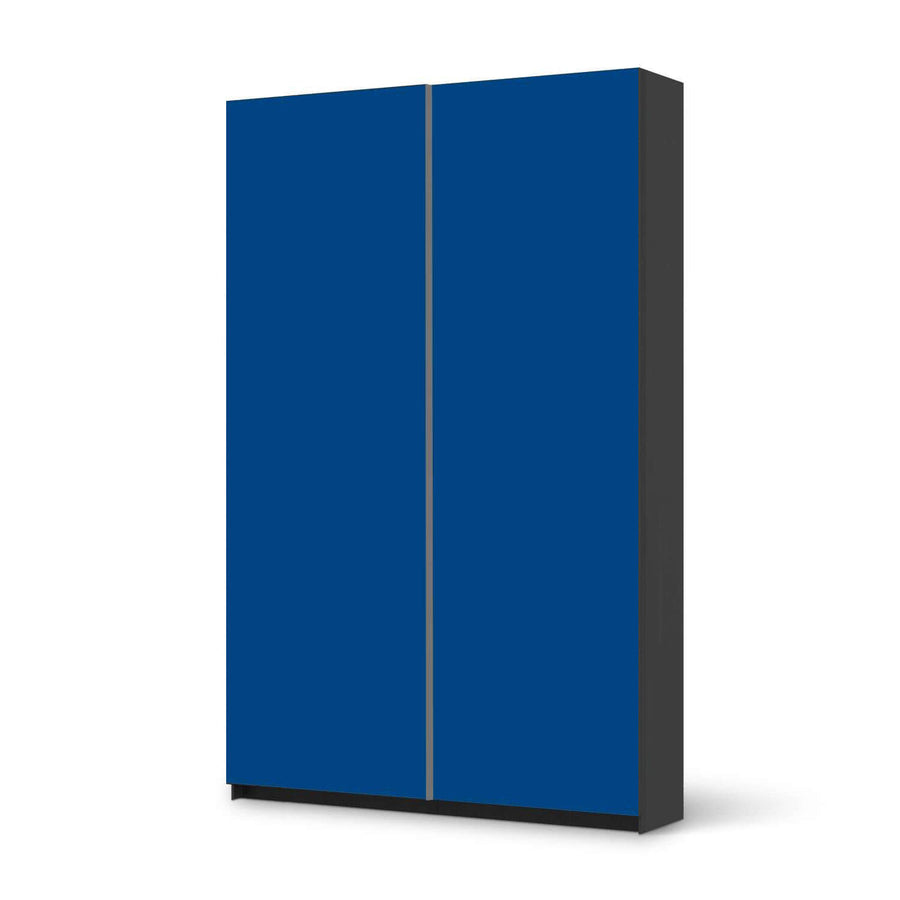 Möbelfolie IKEA Blau Dark - IKEA Pax Schrank 236 cm Höhe - Schiebetür 75 cm - schwarz