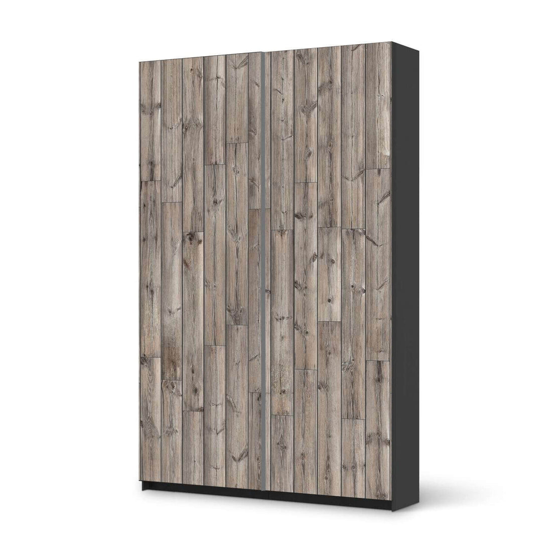 Möbelfolie IKEA Dark washed - IKEA Pax Schrank 236 cm Höhe - Schiebetür 75 cm - schwarz