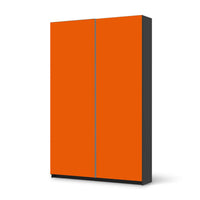 Möbelfolie IKEA Orange Dark - IKEA Pax Schrank 236 cm Höhe - Schiebetür 75 cm - schwarz