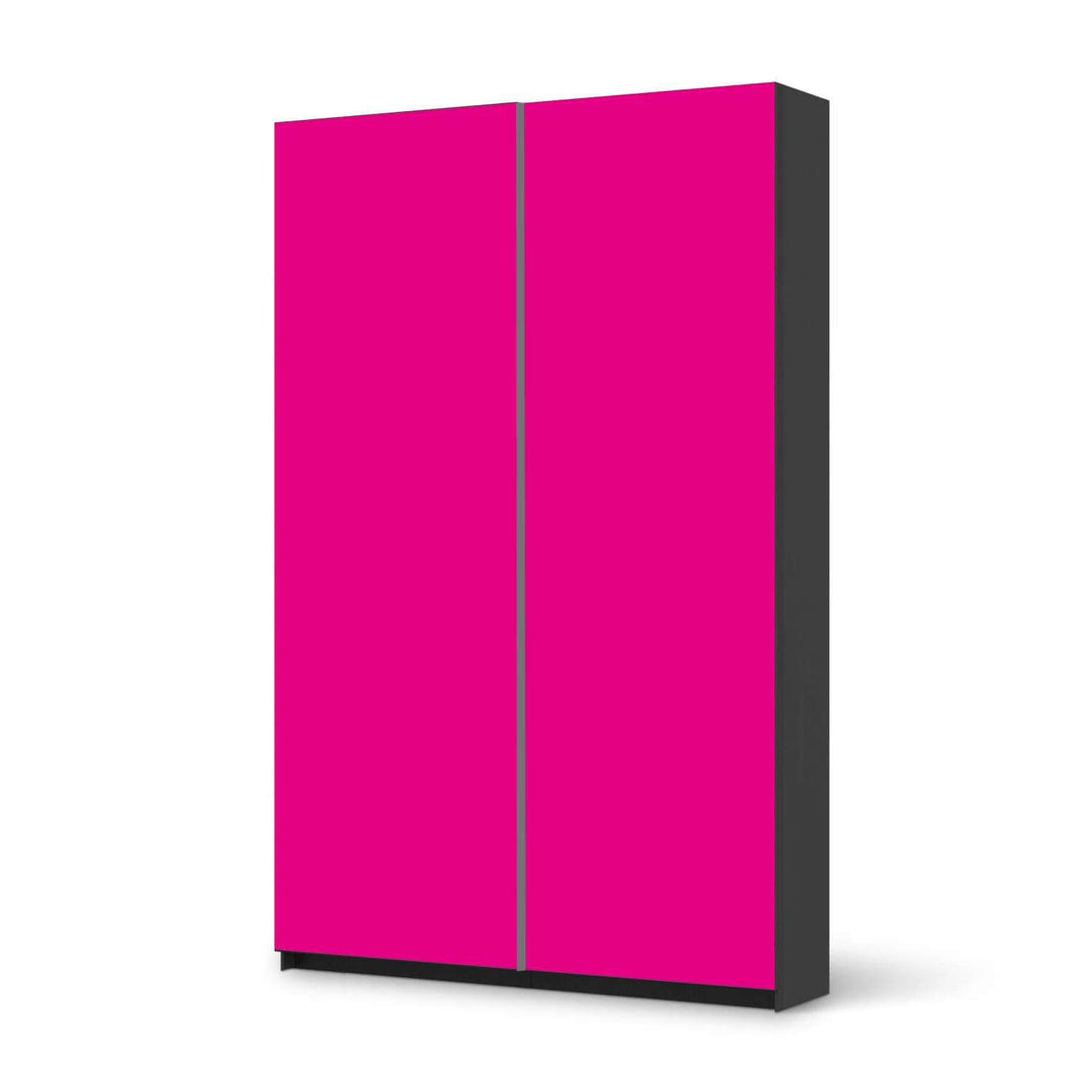 Möbelfolie IKEA Pink Dark - IKEA Pax Schrank 236 cm Höhe - Schiebetür 75 cm - schwarz