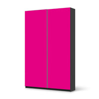 Möbelfolie IKEA Pink Dark - IKEA Pax Schrank 236 cm Höhe - Schiebetür 75 cm - schwarz