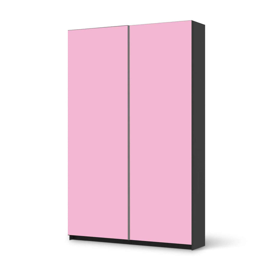 Möbelfolie IKEA Pink Light - IKEA Pax Schrank 236 cm Höhe - Schiebetür 75 cm - schwarz