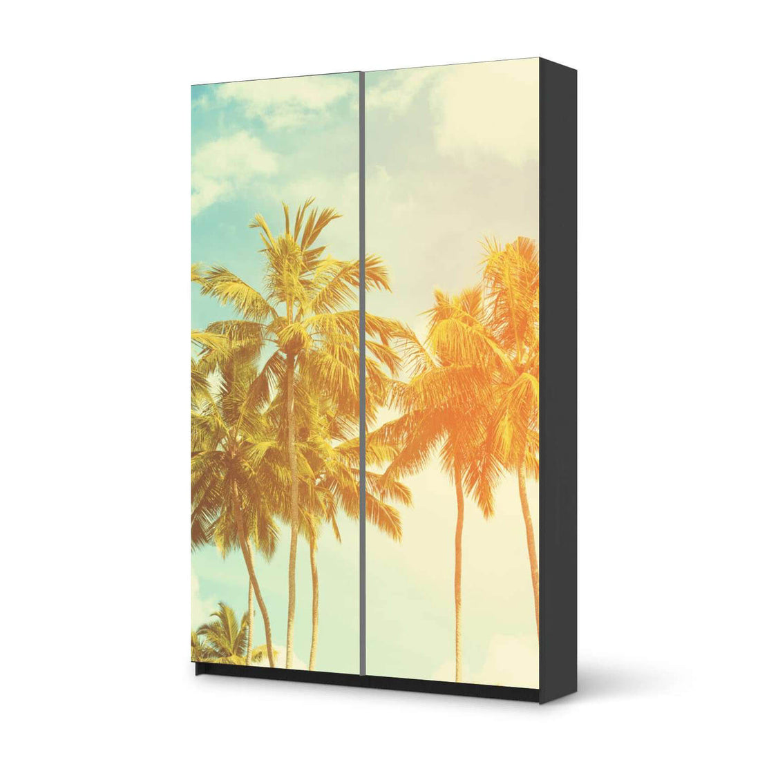 Möbelfolie IKEA Sun Flair - IKEA Pax Schrank 236 cm Höhe - Schiebetür 75 cm - schwarz