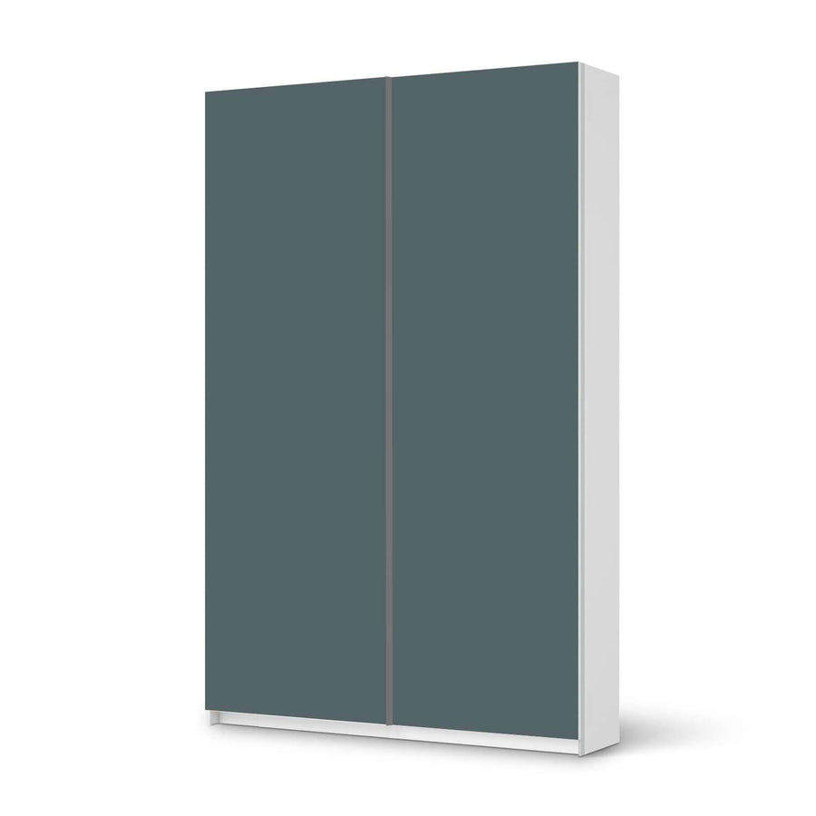 Möbelfolie IKEA Blaugrau Light - IKEA Pax Schrank 236 cm Höhe - Schiebetür 75 cm - weiss