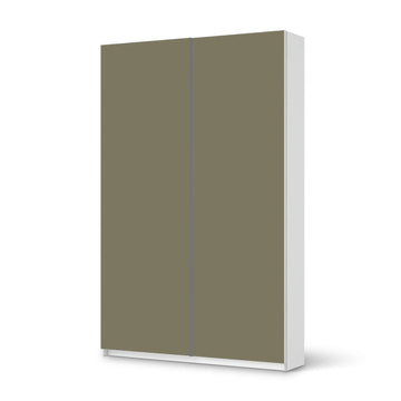 Möbelfolie IKEA Braungrau Light - IKEA Pax Schrank 236 cm Höhe - Schiebetür 75 cm - weiss