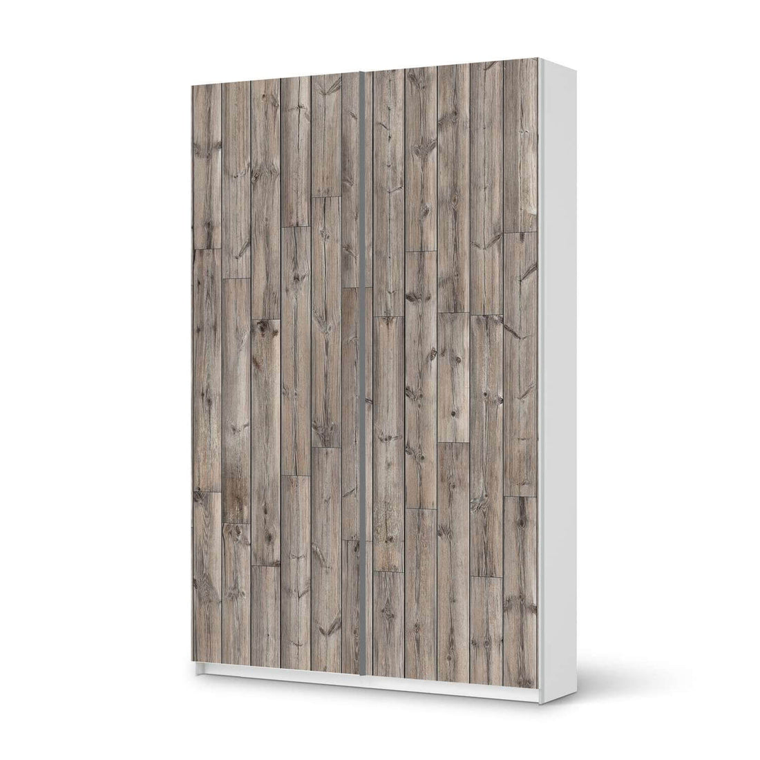 Möbelfolie IKEA Dark washed - IKEA Pax Schrank 236 cm Höhe - Schiebetür 75 cm - weiss