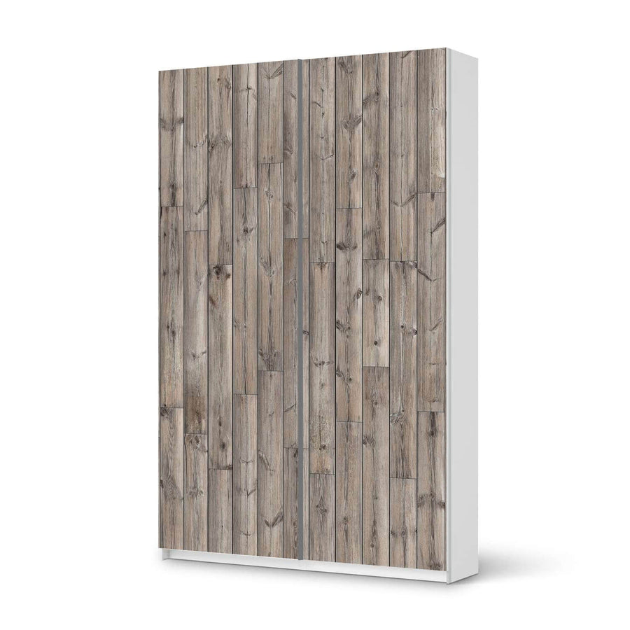 Möbelfolie IKEA Dark washed - IKEA Pax Schrank 236 cm Höhe - Schiebetür 75 cm - weiss