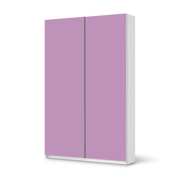 Möbelfolie IKEA Flieder Light - IKEA Pax Schrank 236 cm Höhe - Schiebetür 75 cm - weiss