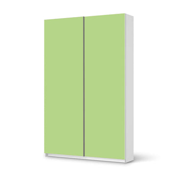 Möbelfolie IKEA Hellgrün Light - IKEA Pax Schrank 236 cm Höhe - Schiebetür 75 cm - weiss