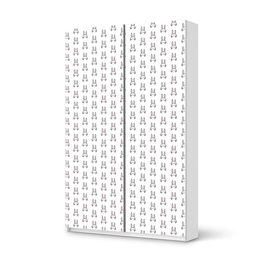 Möbelfolie IKEA Hoppel - IKEA Pax Schrank 236 cm Höhe - Schiebetür 75 cm - weiss