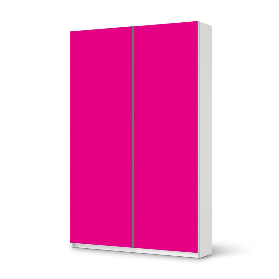 Möbelfolie IKEA Pink Dark - IKEA Pax Schrank 236 cm Höhe - Schiebetür 75 cm - weiss