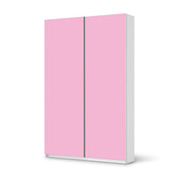 Möbelfolie IKEA Pink Light - IKEA Pax Schrank 236 cm Höhe - Schiebetür 75 cm - weiss