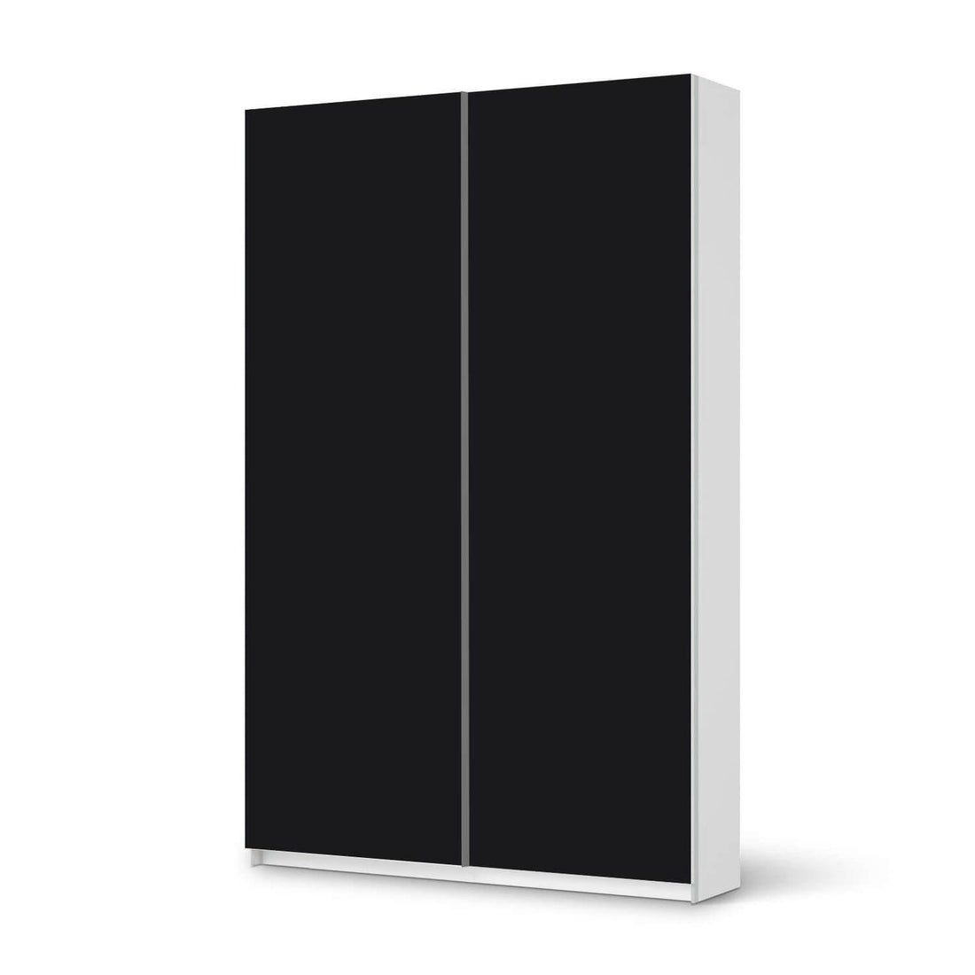 Möbelfolie IKEA Schwarz - IKEA Pax Schrank 236 cm Höhe - Schiebetür 75 cm - weiss