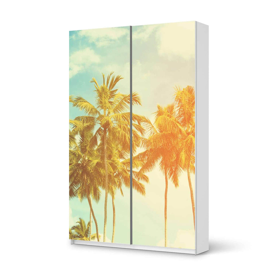 Möbelfolie IKEA Sun Flair - IKEA Pax Schrank 236 cm Höhe - Schiebetür 75 cm - weiss