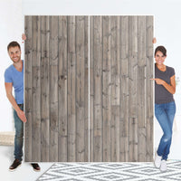 Möbelfolie IKEA Dark washed - IKEA Pax Schrank 236 cm Höhe - Schiebetür - Folie