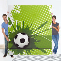 Möbelfolie IKEA Goal - IKEA Pax Schrank 236 cm Höhe - Schiebetür - Folie