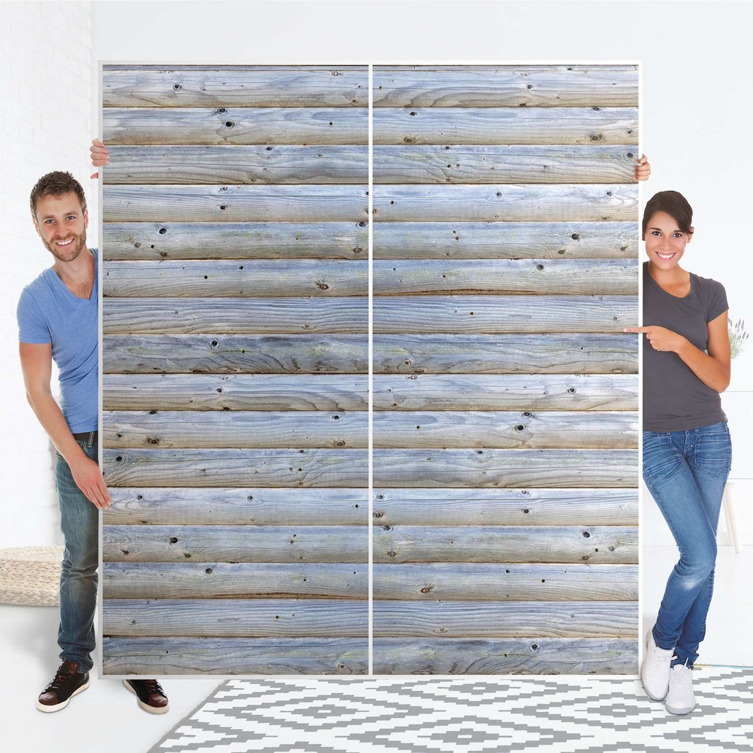 Möbelfolie IKEA Greyhound - IKEA Pax Schrank 236 cm Höhe - Schiebetür - Folie