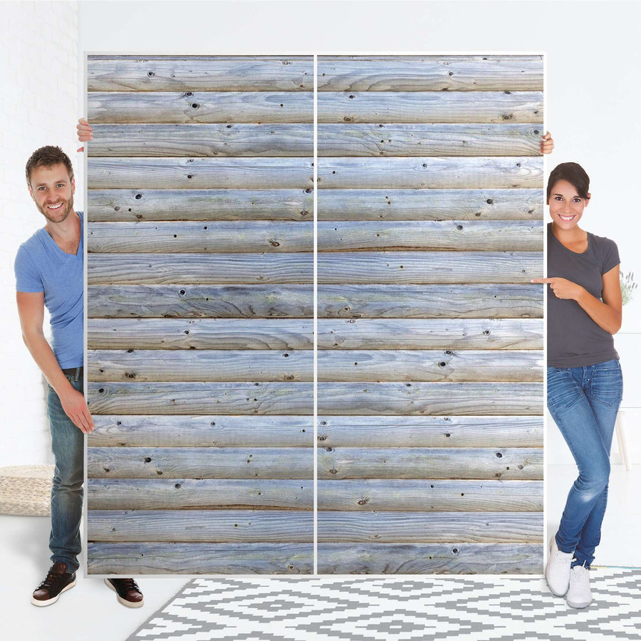 Möbelfolie IKEA Greyhound - IKEA Pax Schrank 236 cm Höhe - Schiebetür - Folie