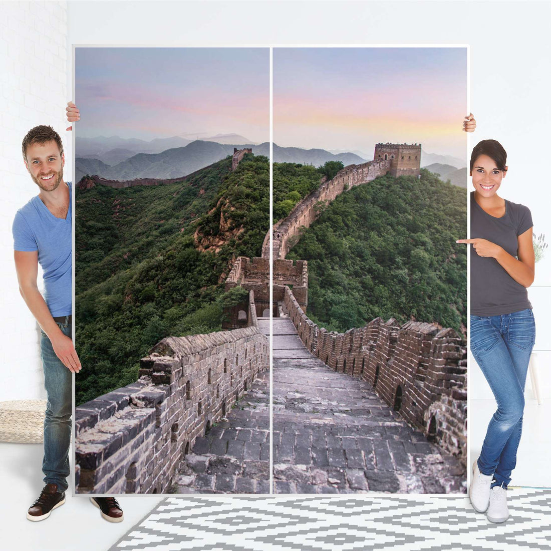 Möbelfolie IKEA The Great Wall - IKEA Pax Schrank 236 cm Höhe - Schiebetür - Folie