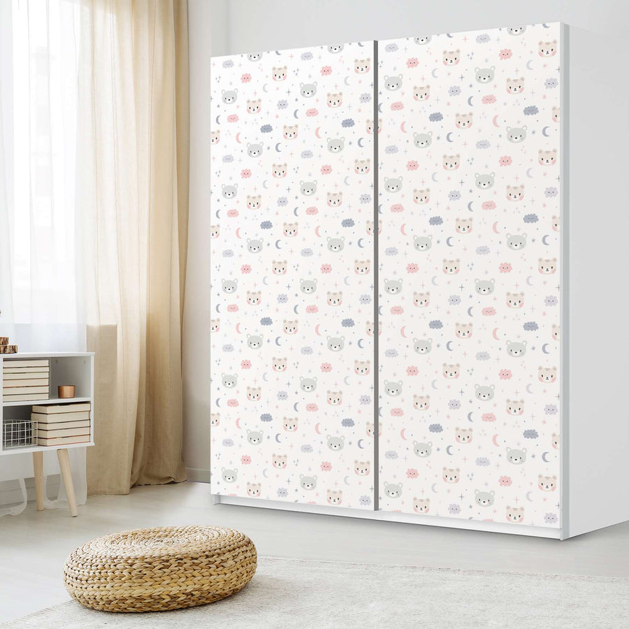 Möbelfolie IKEA Sweet Dreams - IKEA Pax Schrank 236 cm Höhe - Schiebetür - Kinderzimmer