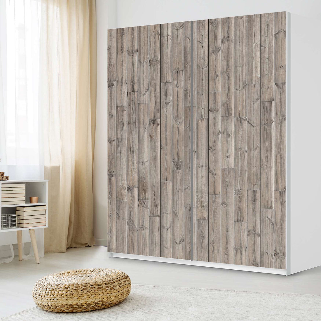 Möbelfolie IKEA Dark washed - IKEA Pax Schrank 236 cm Höhe - Schiebetür - Schlafzimmer