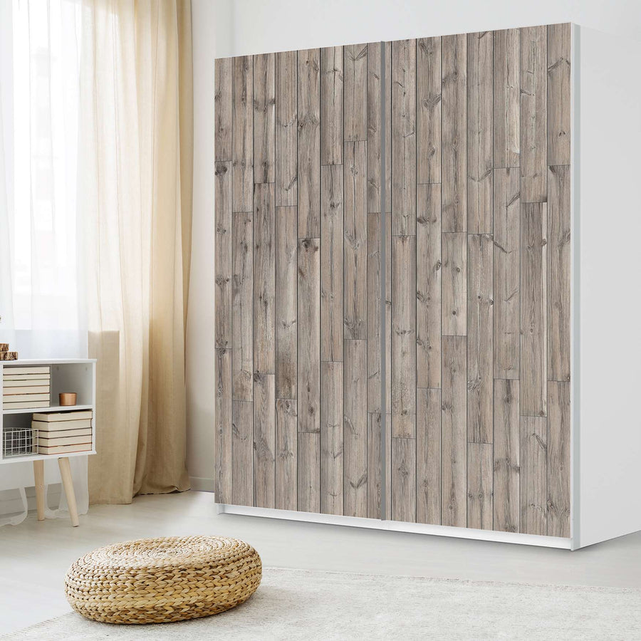 Möbelfolie IKEA Dark washed - IKEA Pax Schrank 236 cm Höhe - Schiebetür - Schlafzimmer