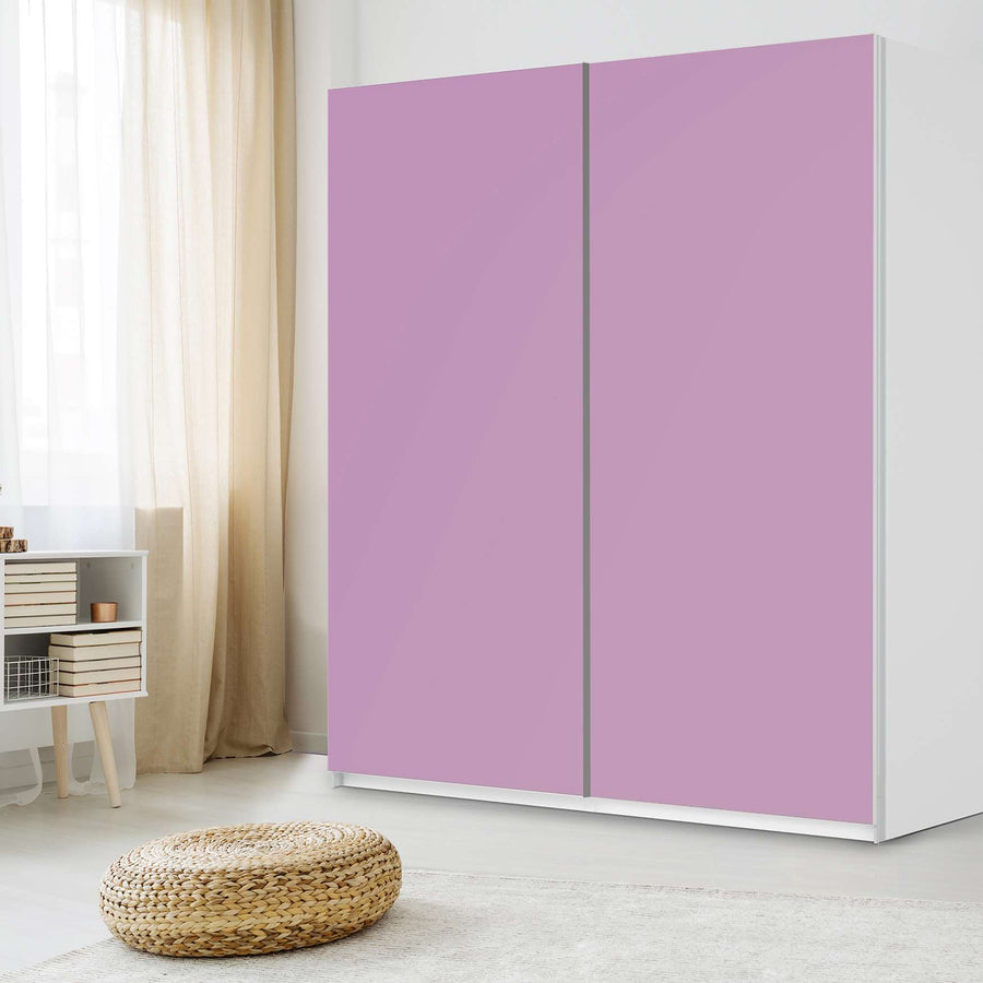 Möbelfolie IKEA Flieder Light - IKEA Pax Schrank 236 cm Höhe - Schiebetür - Schlafzimmer