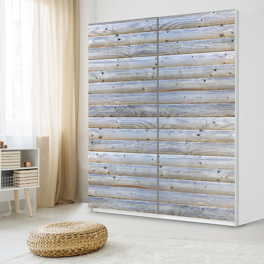 Möbelfolie IKEA Greyhound - IKEA Pax Schrank 236 cm Höhe - Schiebetür - Schlafzimmer