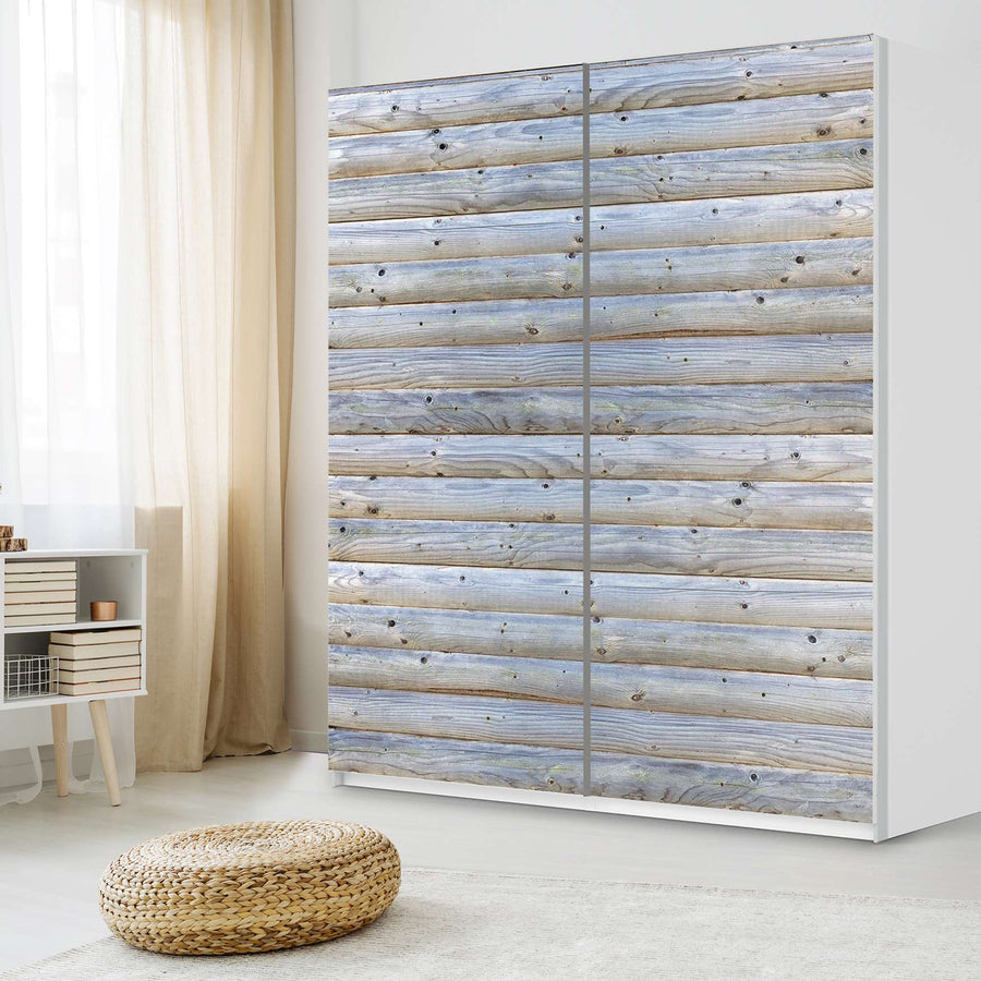 Möbelfolie IKEA Greyhound - IKEA Pax Schrank 236 cm Höhe - Schiebetür - Schlafzimmer