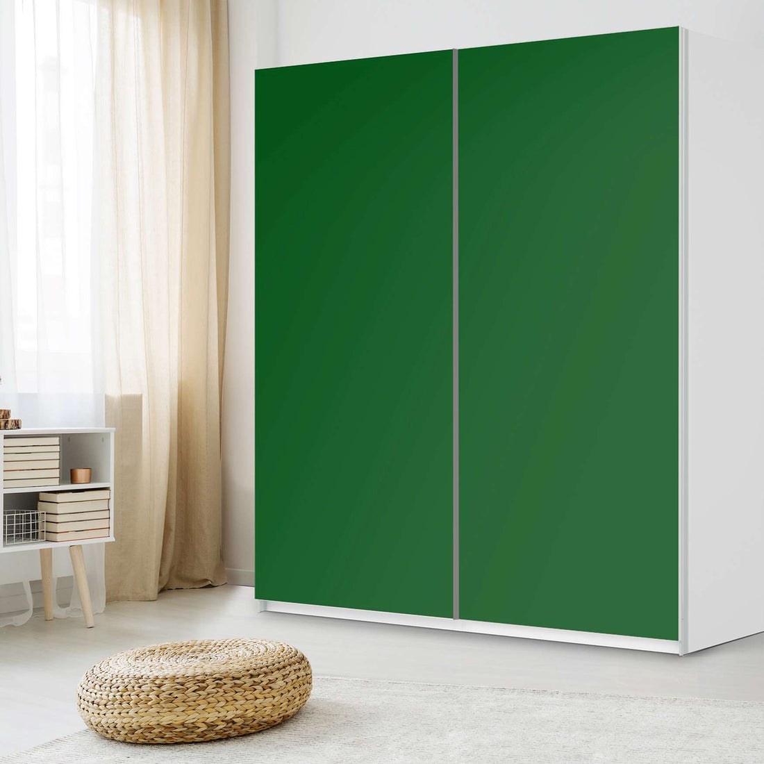 Möbelfolie IKEA Grün Dark - IKEA Pax Schrank 236 cm Höhe - Schiebetür - Schlafzimmer