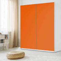 Möbelfolie IKEA Orange Dark - IKEA Pax Schrank 236 cm Höhe - Schiebetür - Schlafzimmer