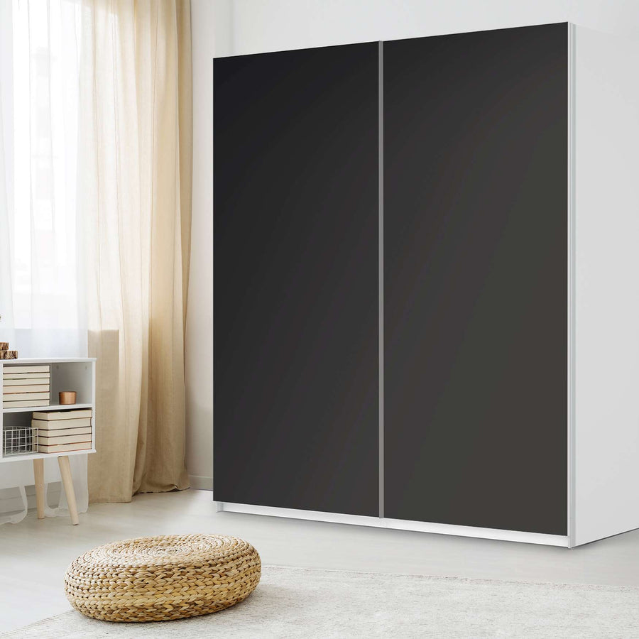 Möbelfolie IKEA Schwarz - IKEA Pax Schrank 236 cm Höhe - Schiebetür - Schlafzimmer