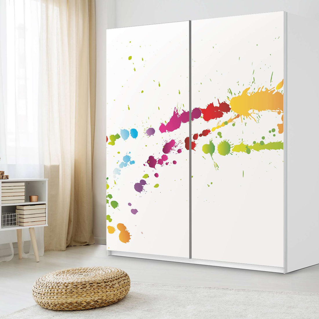 Möbelfolie IKEA Splash 2 - IKEA Pax Schrank 236 cm Höhe - Schiebetür - Schlafzimmer