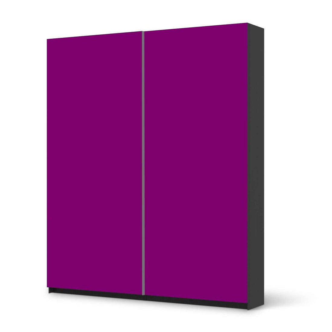 Möbelfolie IKEA Flieder Dark - IKEA Pax Schrank 236 cm Höhe - Schiebetür - schwarz