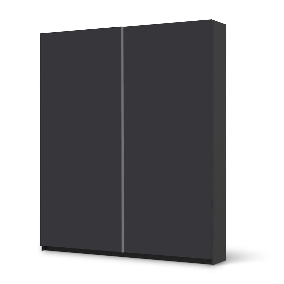 Möbelfolie IKEA Grau Dark - IKEA Pax Schrank 236 cm Höhe - Schiebetür - schwarz