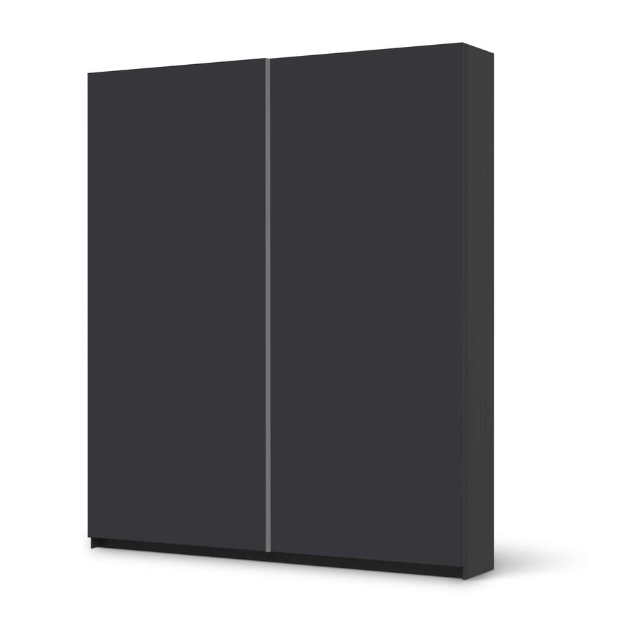 Möbelfolie IKEA Grau Dark - IKEA Pax Schrank 236 cm Höhe - Schiebetür - schwarz