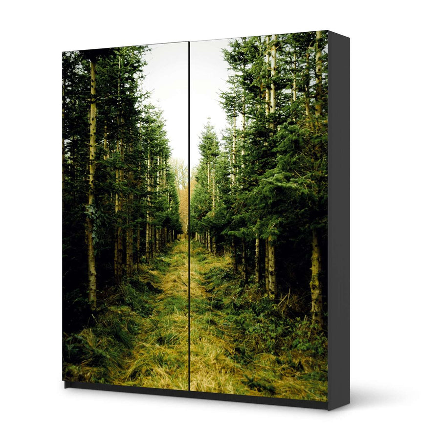 Möbelfolie IKEA Green Alley - IKEA Pax Schrank 236 cm Höhe - Schiebetür - schwarz